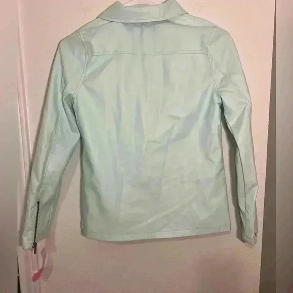 Betsey Johnson Girls Betsey Johnson Faux Leather Blue Jacket Nwt Sz 14 - Picture 9 of 10